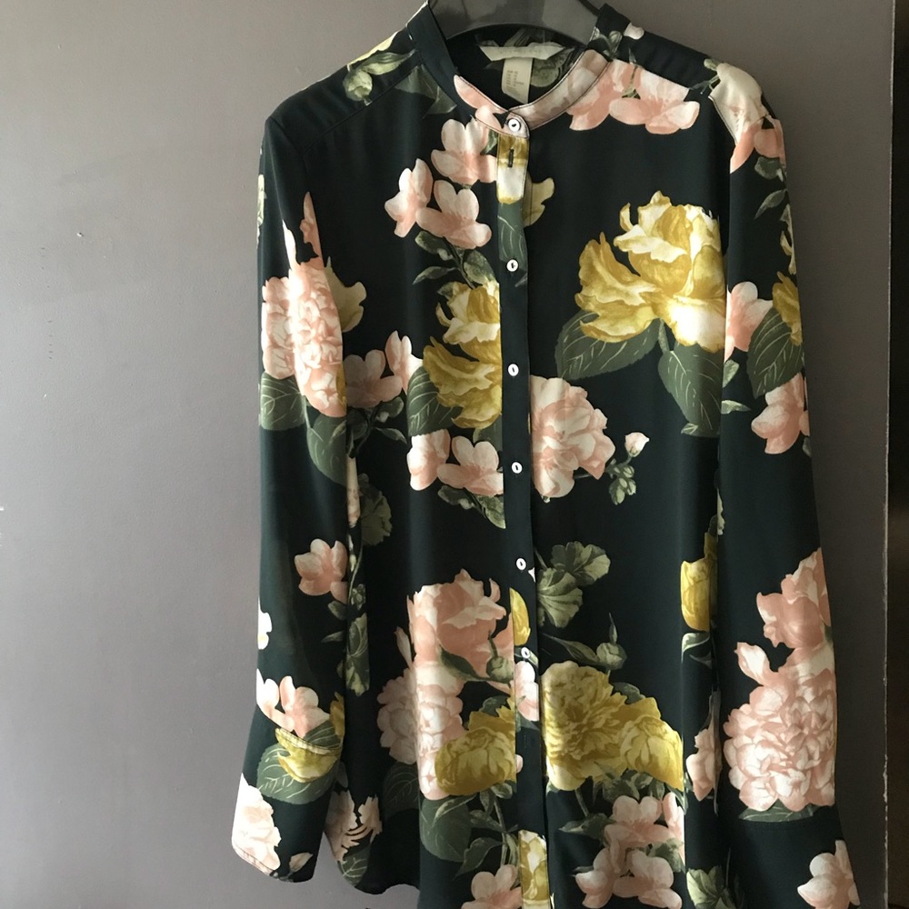 H&M conscious floral print blouse